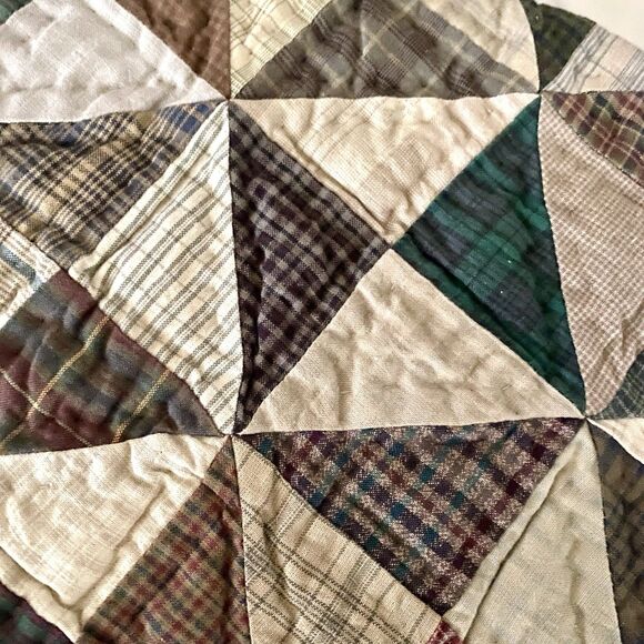 HANDCRAFTED TEA COZY Primitive Style Patchwork Quilted 14” x 10” - Picture 4 of 6